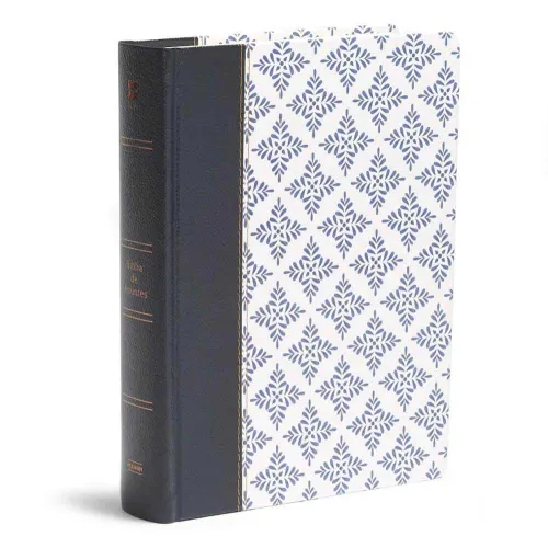 Spanisch Logbuch Bibel Nueva Versión Internacional, Grosschrift, Kunstleder, weiss/blau