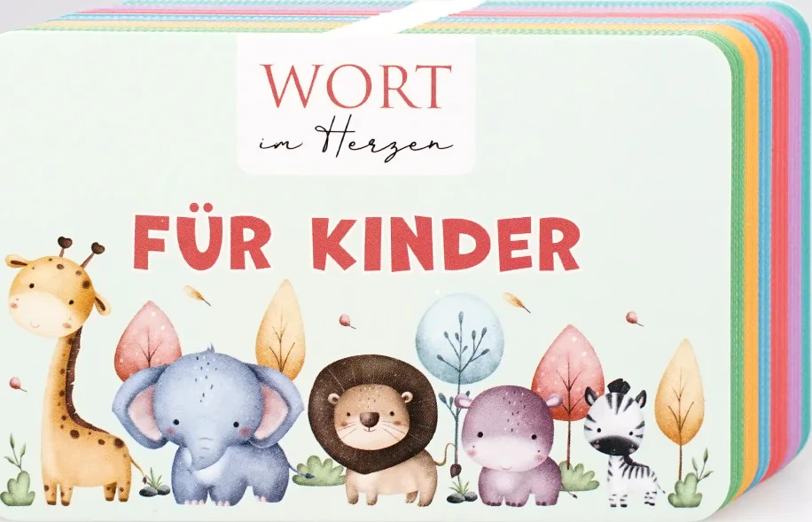 Für Kinder - Wort im Herzen - 48 Lernkarten