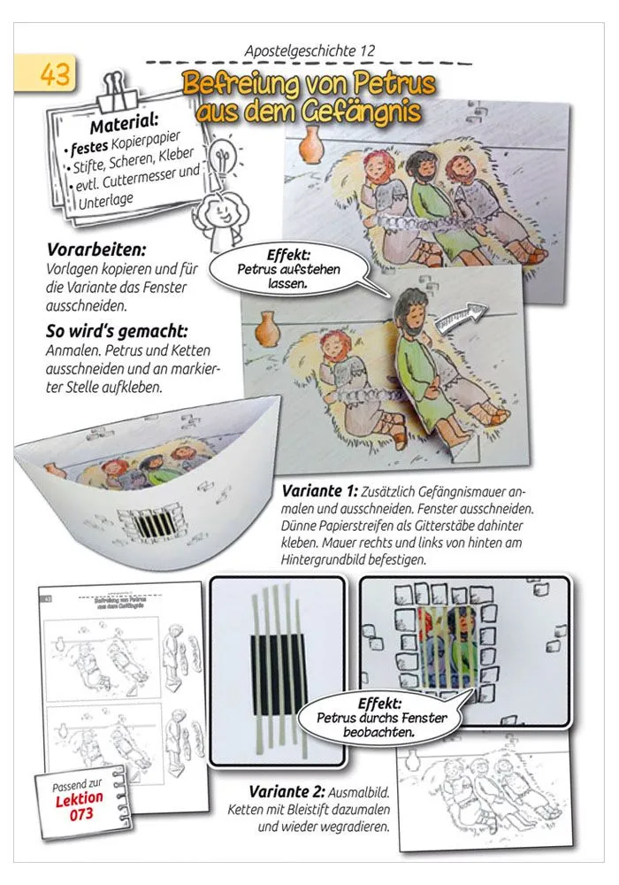 BASTELN zu biblischen Geschichten - Prima Ergänzung zu „Mit Kindern die Bibel entdecken, Band 2“...