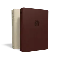 Portugais, Bible, Almeida Revista et Atualizada, Bible d'étude la foi réformée - similicuir bordeaux