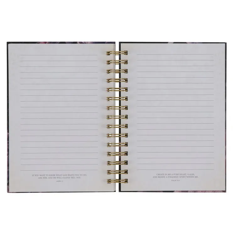 Notizbuch - His Mercies / Seine Barmherzigkeit / Kla 3:22-23 - mit Spiralbindung, violett,...