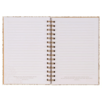 Notizbuch - Give thanks / Gib Dank / Ps 106:1 - mit Spiralbindung, beige, Blumenmotif