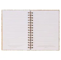 Notizbuch - Give thanks / Gib Dank / Ps 106:1 - mit Spiralbindung, beige, Blumenmotif