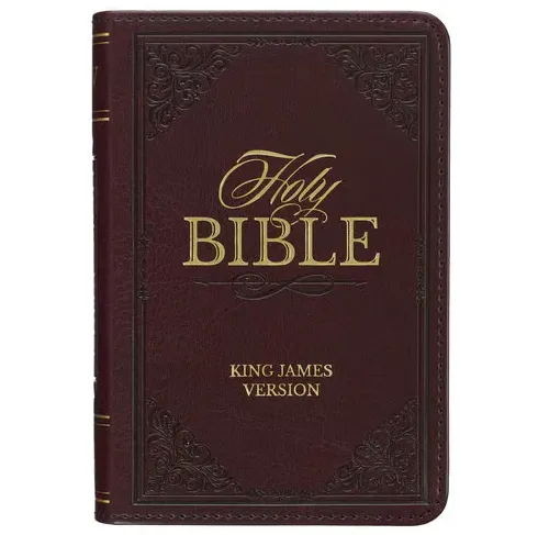 Englisch, King James Bibel, Taschenformat mit Goldschnitt - Kunstleder braun