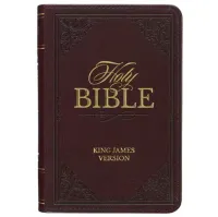 Englisch, King James Bibel, Taschenformat mit Goldschnitt - Kunstleder braun