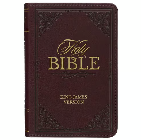 Englisch, King James Bibel, Taschenformat mit Goldschnitt - Kunstleder braun