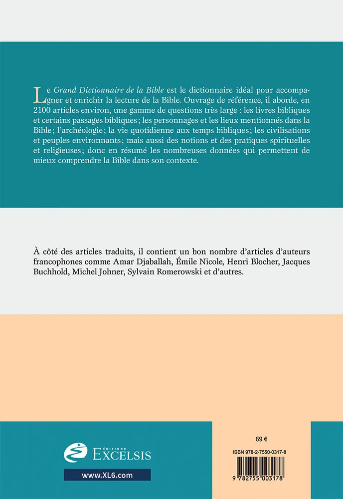 Grand Dictionnaire de la Bible (Le)