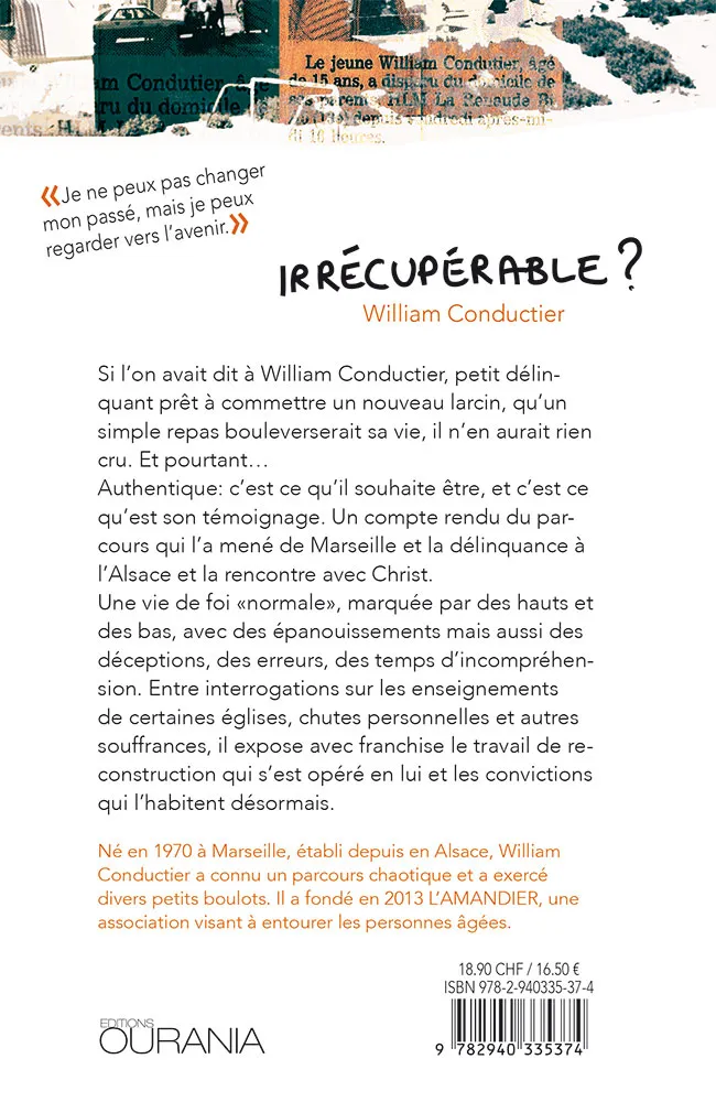Irrécupérable? - Itinéraire d'un délinquant