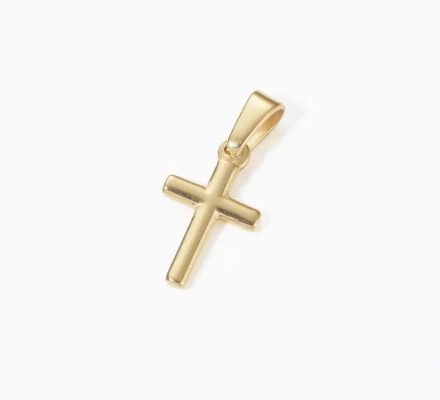 Anhänger Kreuz - Edelstahl vergoldet