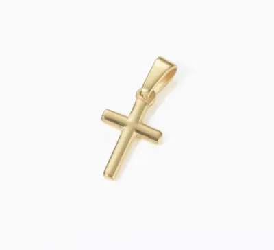 Anhänger Kreuz - Edelstahl vergoldet