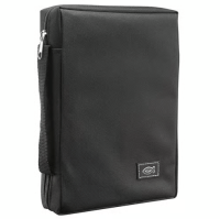 Bibelhülle Ichtus XS - schwarz, mit Reissverschluss, Seitentasche und Tragehenkel