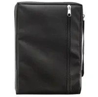 Bibelhülle Ichtus XS - schwarz, mit Reissverschluss, Seitentasche und Tragehenkel