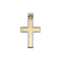 Anhänger Kreuz (2-teilig) aus Edelstahl - ohne Kette