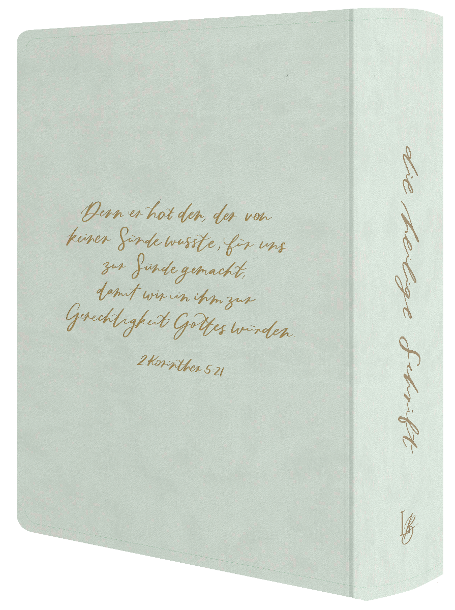 NeÜ bibel.heute Liebezurbibel (Schreibrandbibel SELAH) - Flexibler Kunstledereinband - mintgrün...