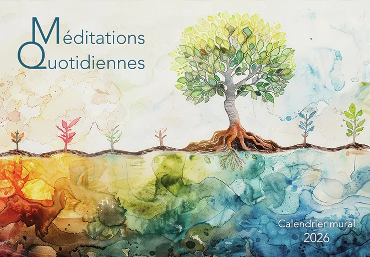 Méditations quotidiennes - calendrier éphéméride, bloc et plaque