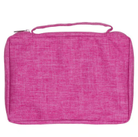 Bibelhülle Ichtus S - rosa, mit Reissverschluss, Seitentasche und Tragehenkel