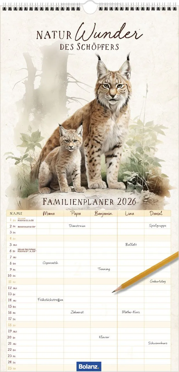 NaturWunder des Schöpfers - Stilvolle Familienplaner
