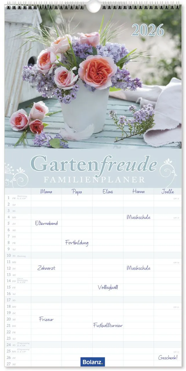 Gartenfreude Familienplaner