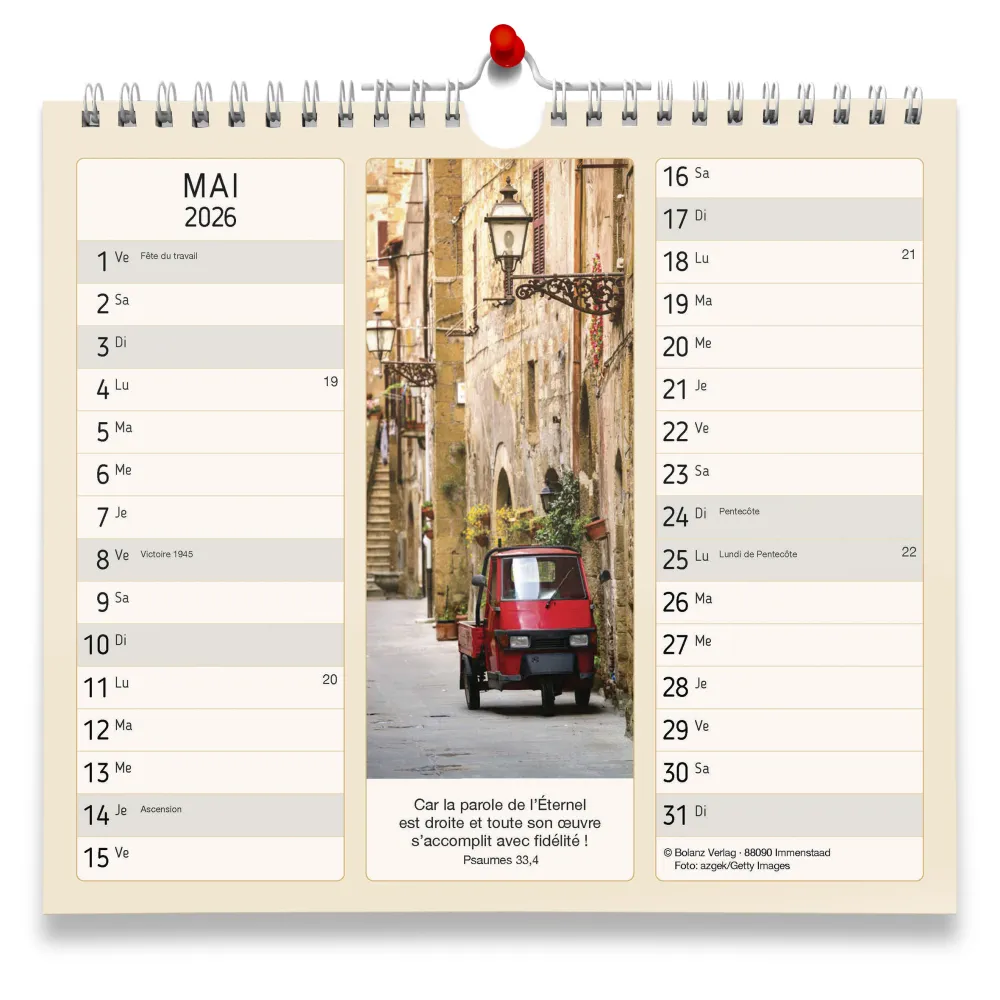 Partage - calendrier de table