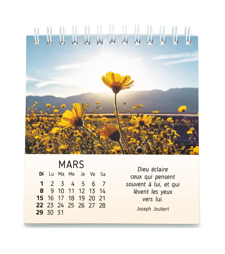 Au cœur du jour - calendrier de table avec citations