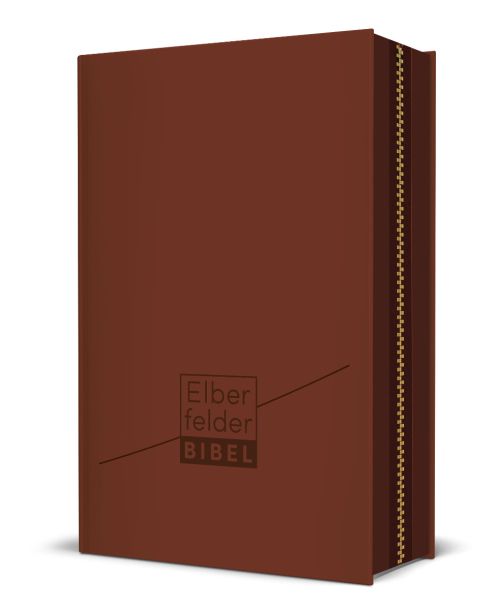 Elberfelder Bibel Taschenausgabe - Kunstleder braun, Reissverschluss