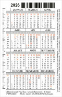 Calendrier format carte de crédit - Motif Chat (Galates 5.1)