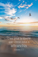 Calendrier format carte de crédit - Motif Paysage (Galates 5.1)