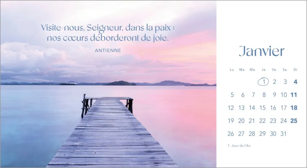 Souffle de vie avec citations - calendrier