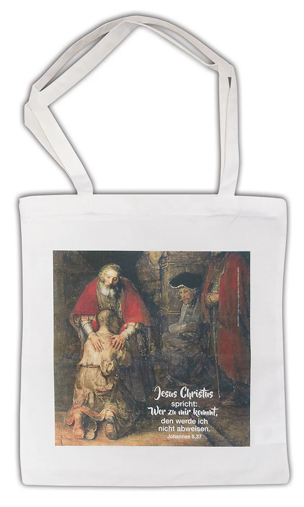 Baumwolltasche - Wer zu mir kommt - Motiv Rembrandt