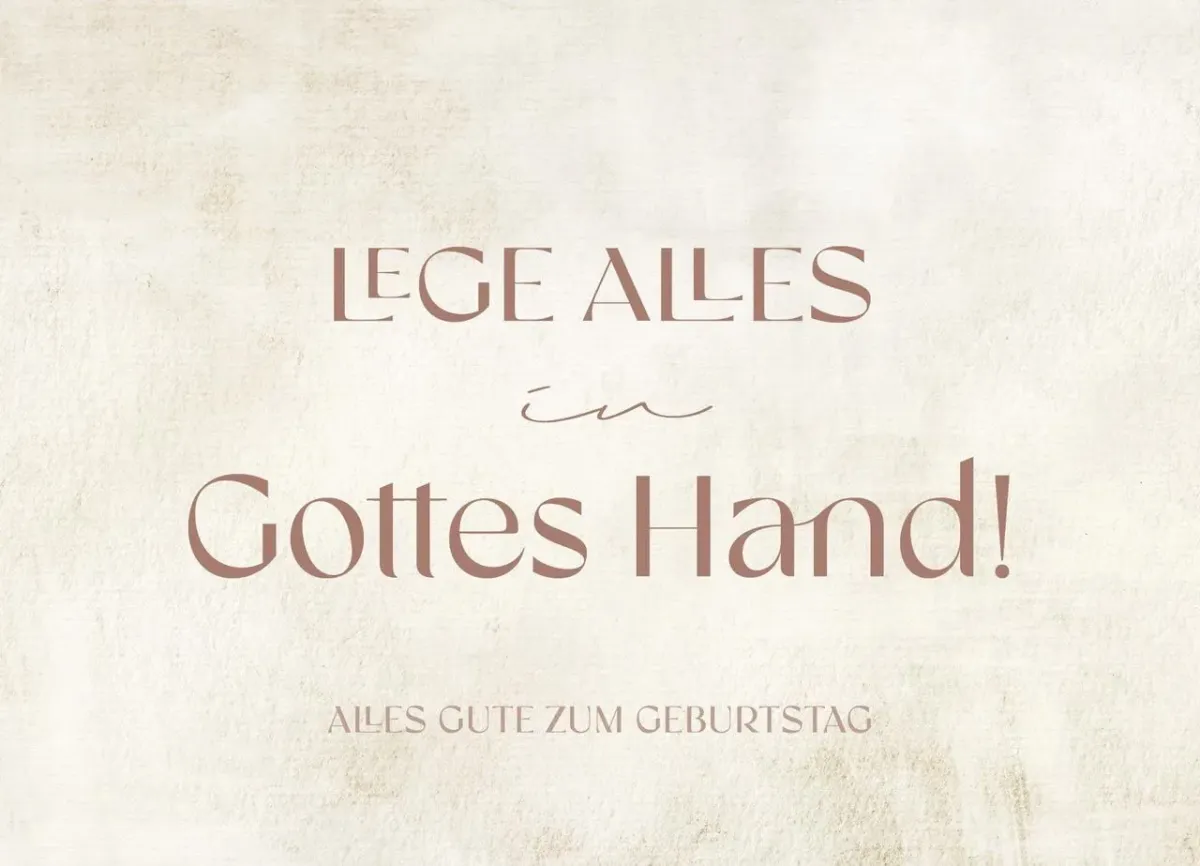 Postkarten Lege Alles in Gottes Hand - Jesaja 41,10