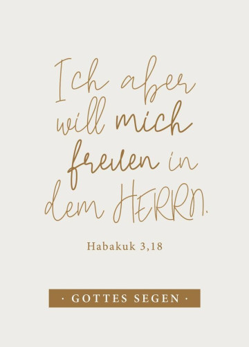 Postkarten Freude im Herrn - Habakuk 3,18