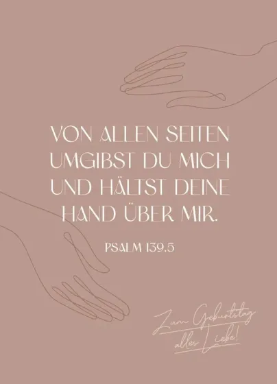 Postkarten alles Liebe - PSALM 139.5