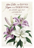 Postkarten Lilien - 4. Mose 6.24