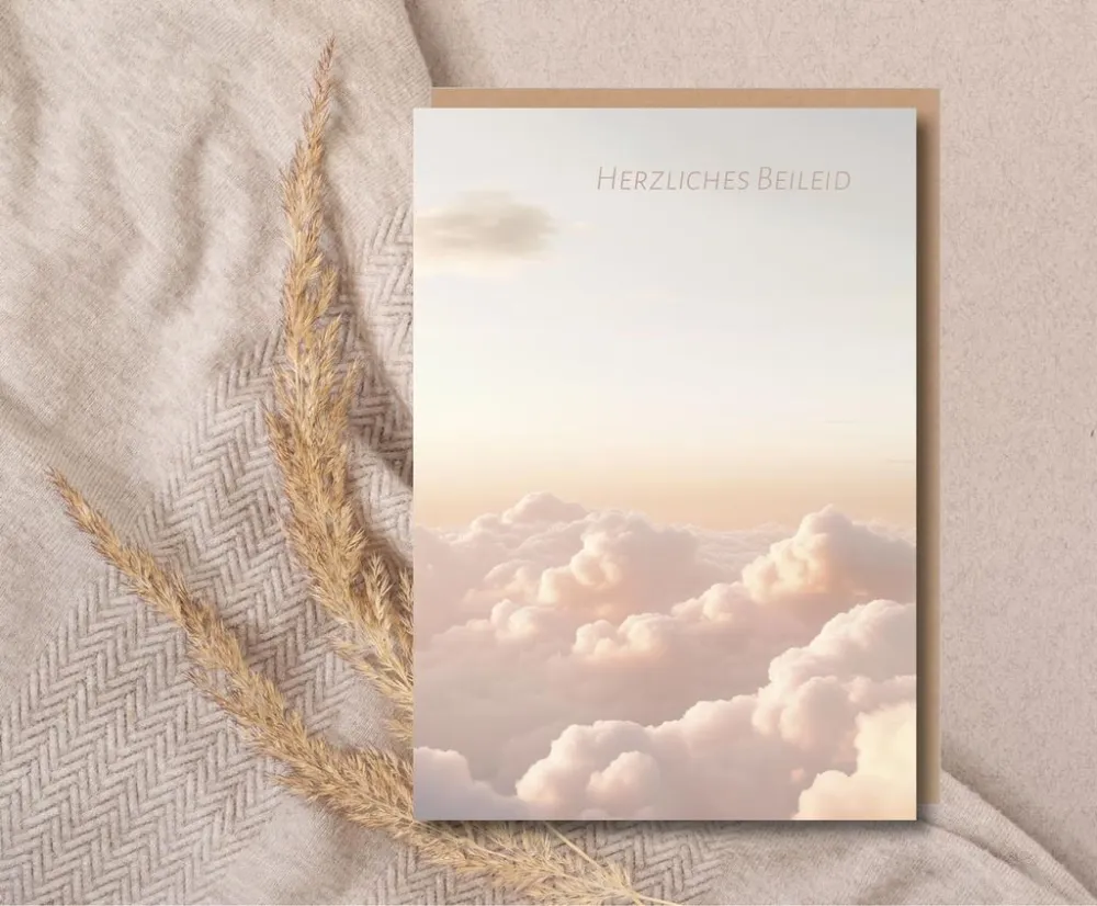 Faltkarte Trauer Wolken - Dietrich Bonhoeffer