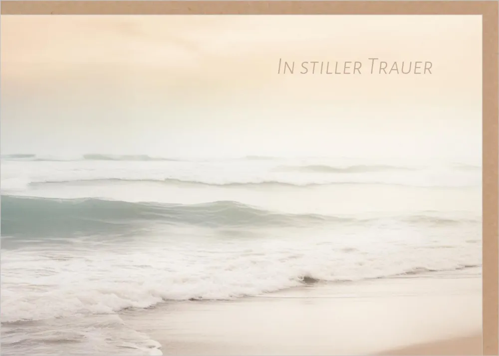 Faltkarte In stiller Trauer - Meer - Psalm 34,19