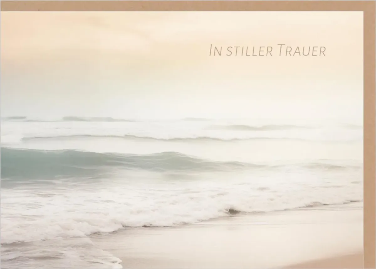 Faltkarte In stiller Trauer - Meer - Psalm 34,19