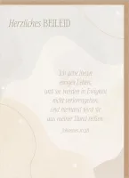 Faltkarte Herzliches BEILEID - Johannes 10,28