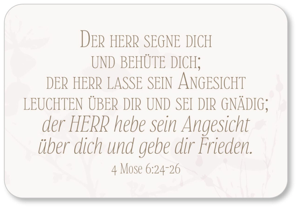 Minikarten-Box „Viel Segen" - 30 Bibelverse Segen und Ermutigung
mit Edlem Holzaufsteller