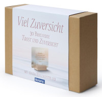 Minikarten-Box „Viel Zuversicht" - 30 Bibelverse Trost und Zuversicht
mit Edlem Holzaufsteller