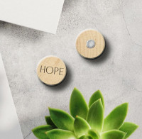 Holzmagnete Hope