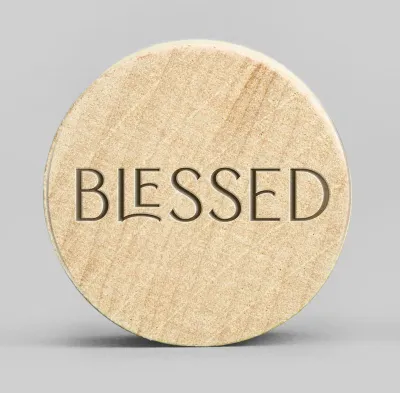 Holzmagnete Blessed