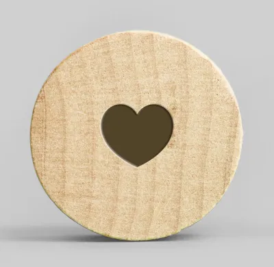 Holzmagnete Herz