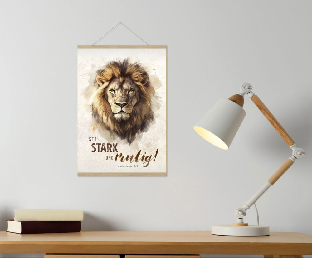 Poster Sei stark A4 - nach Josua 1,9