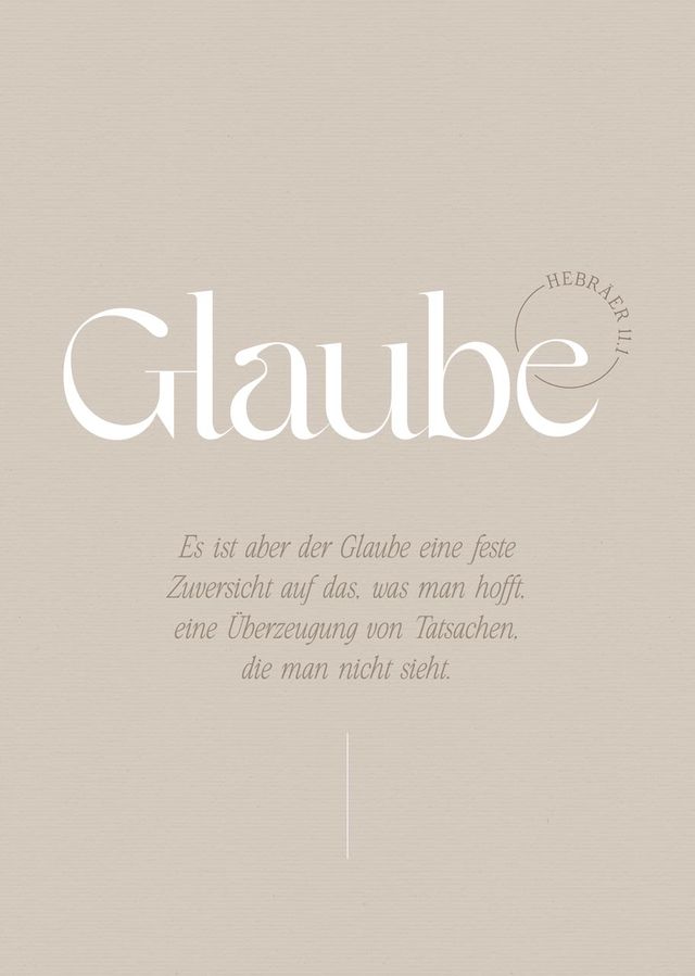 Poster Fatzer Motive Glaube DIN A3 - Hebräer 11:11