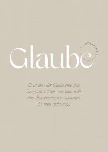 Poster Fatzer Motive Glaube DIN A3 - Hebräer 11:11