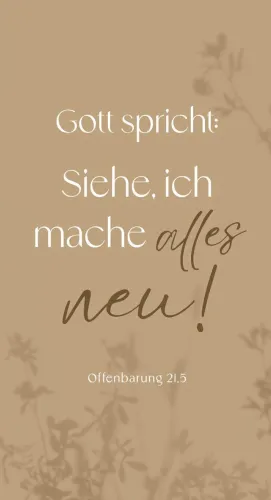 Metallschild Jahreslosung 2026 Fatzer alive - Offenbarung 21,5