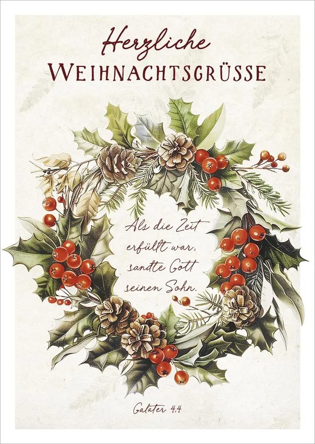 Postkarten Weihnachtsgrüsse - Galater 4,4