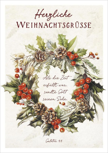 Postkarten Weihnachtsgrüsse - Galater 4,4