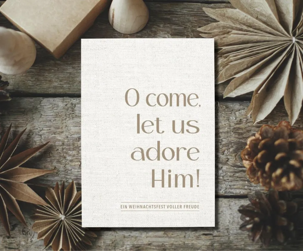 Postkarten O come let us adore Him! - Friedrich Heinrich Ranke