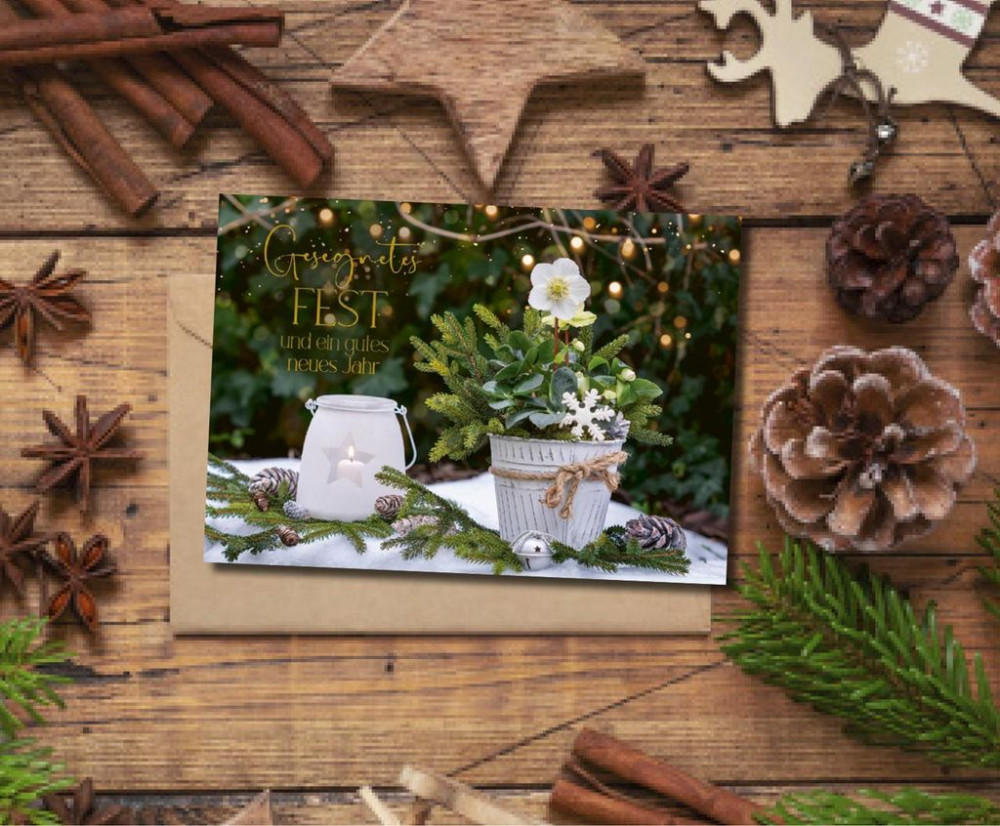 Faltkarte Gesegnetes Fest Kerze - Jesaja 9,5